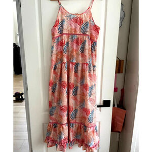 NWT America & Beyond Women's Dress Maxi Summer print Coverup Size L
